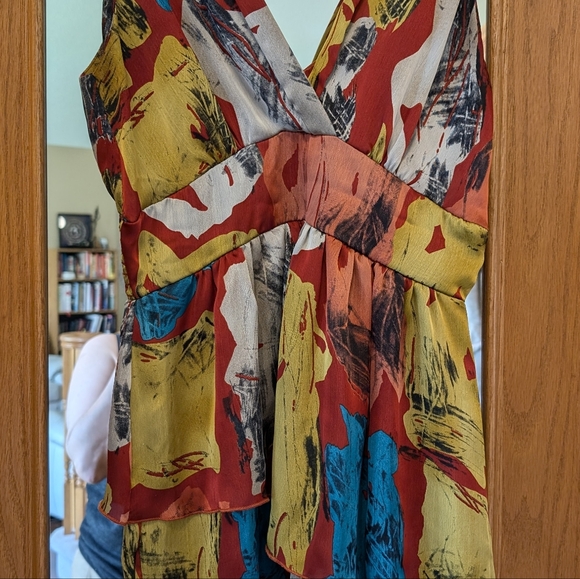 Jump Peplum V Neck Plunge Mini Dress - Picture 3 of 5